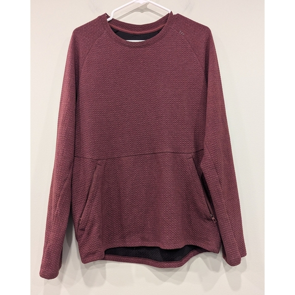 Lululemon At Ease Crew Sweatshirt In Heathered Savannah Black Size Medium - Picture 1 of 7